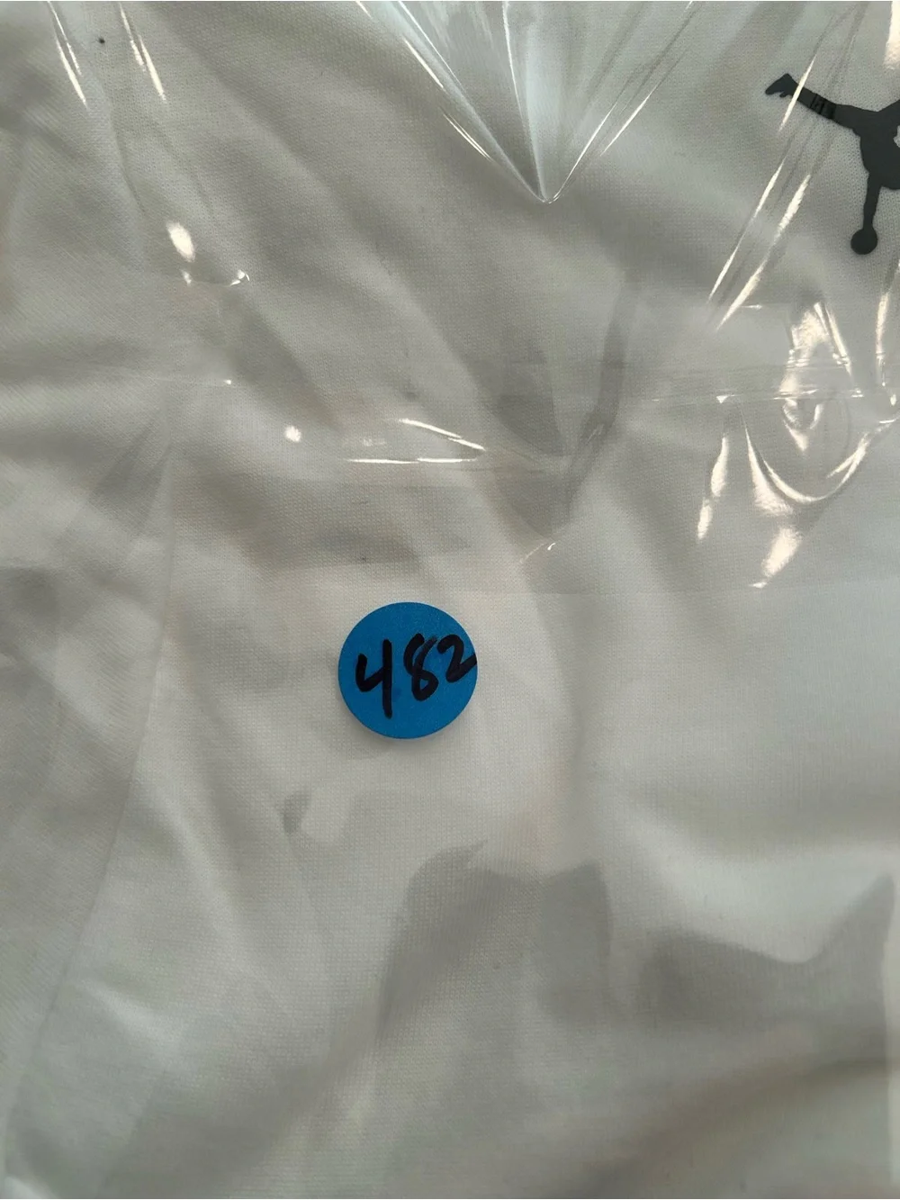 Nike White Men's Polo Shirt with JT and Jumpman Logos